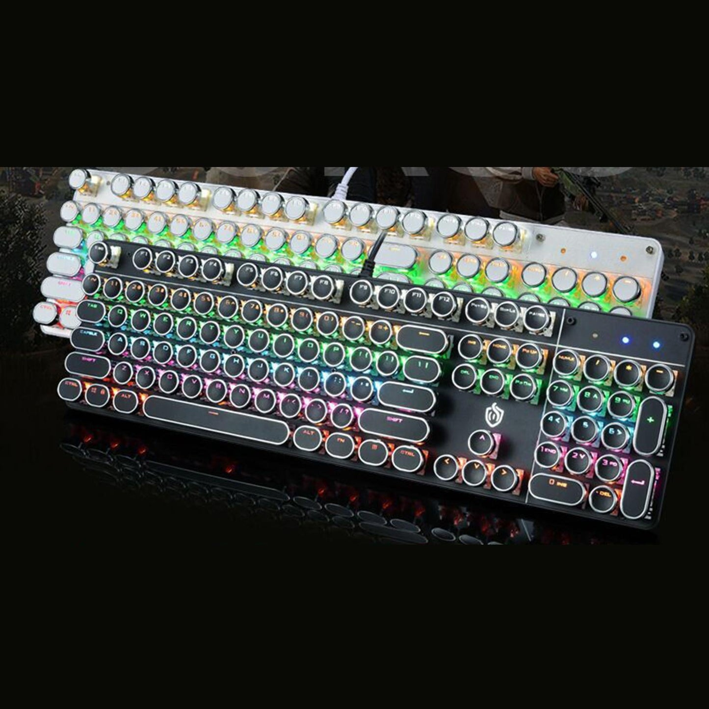 Mechanical Keyboard for Esports Hiwings Keyboard Mouse Light for Office White K900-7