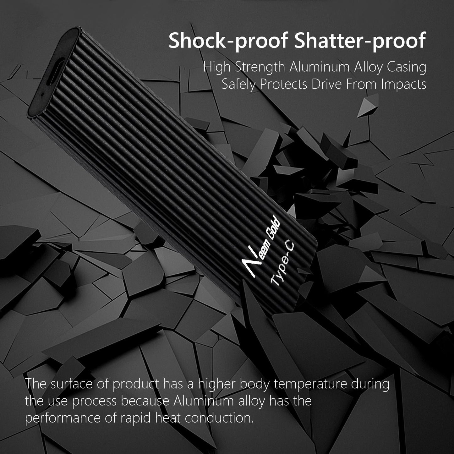 External SSD USB3.1 Solid State Disk for TV Phone Camera 500GB Black