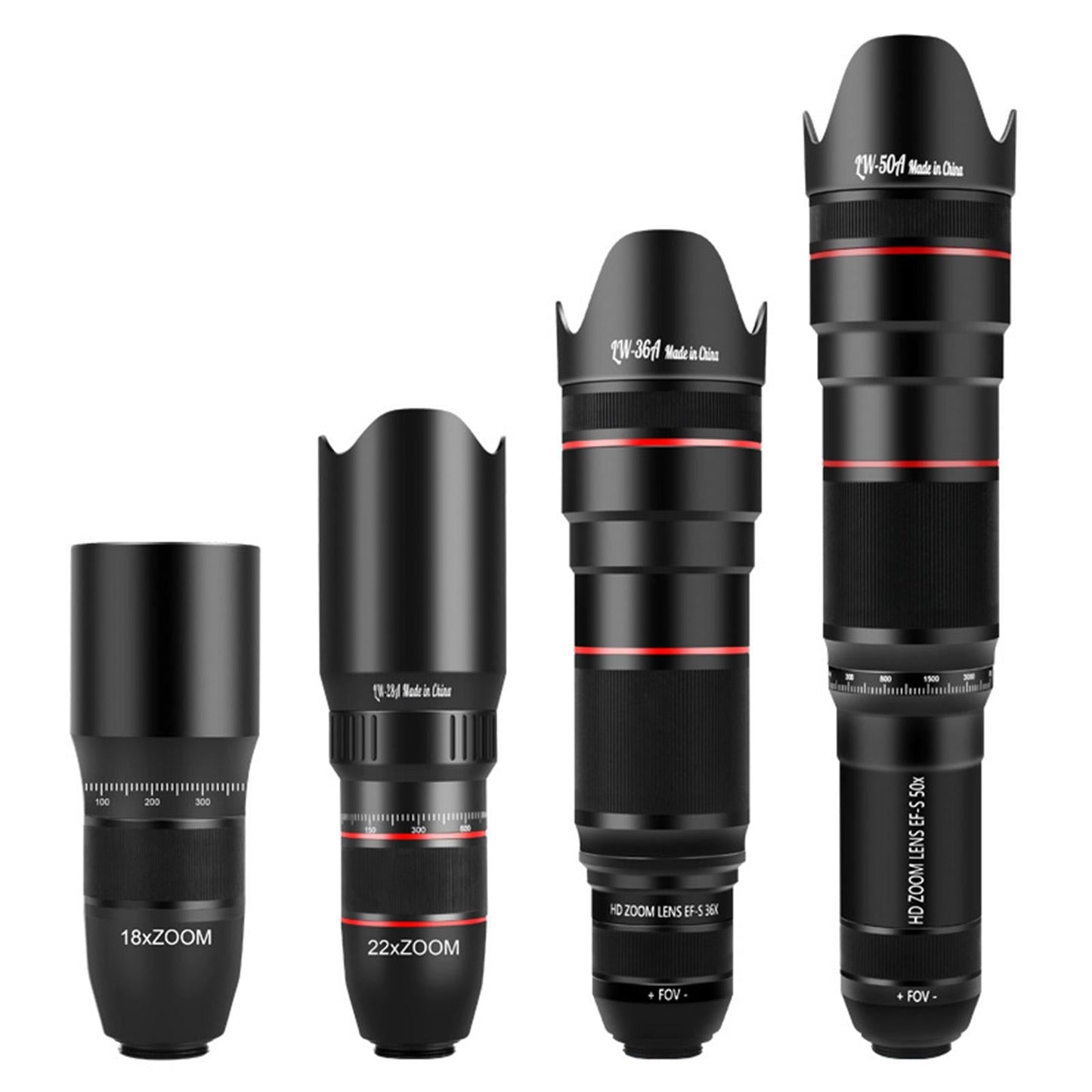 Zoom Optical HD Lens Monocular Telescope Tripod Clip for Cell Phone 36X