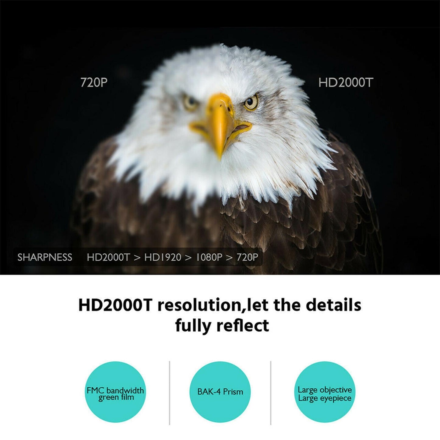 Mini Grip Scope 40X HD Optical Monocular Night Vision BAK4 Prism With tripod