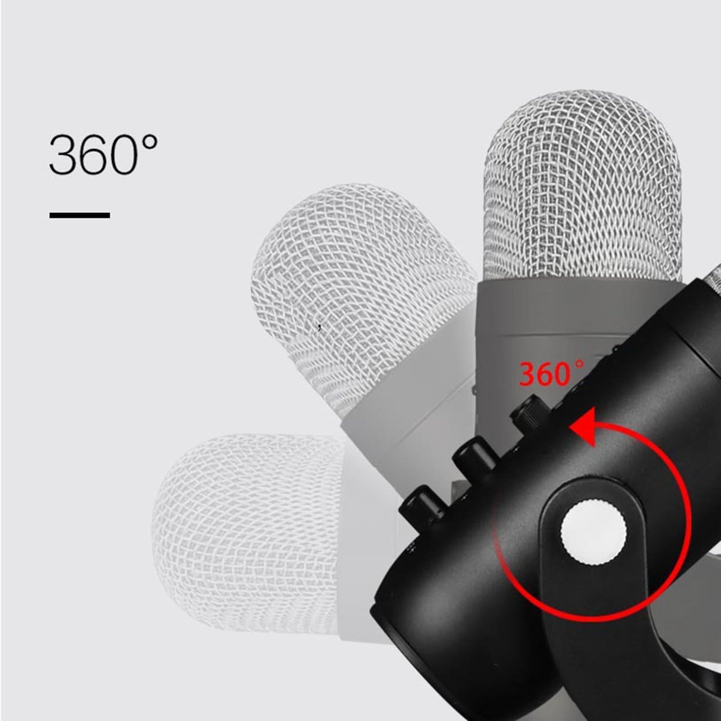 Condenser USB Microphone w/Stand for PC Laptop Gaming Studio Recording Chat