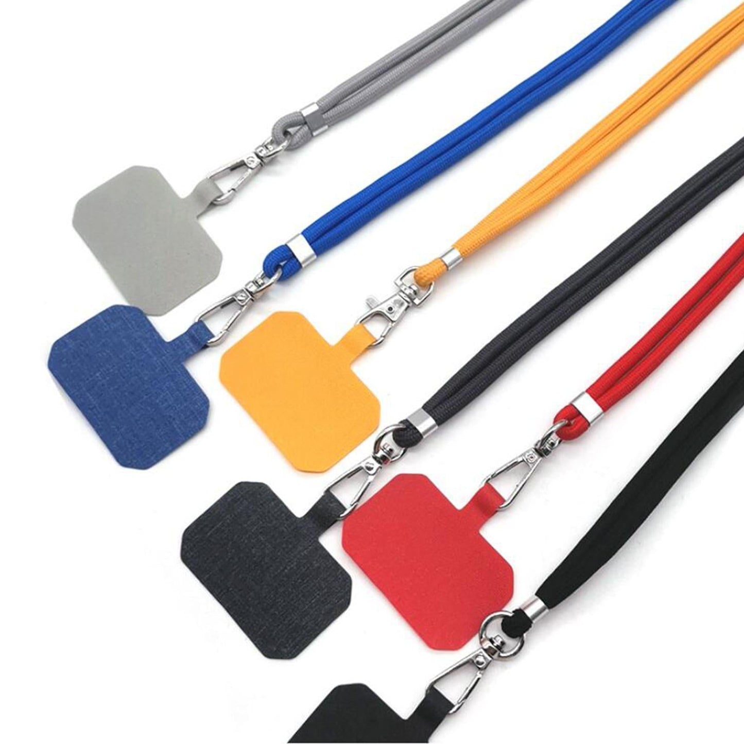 Adjustable Cell Phone Lanyard Neck Strap Handheld Rope YellowRainbow Yellow