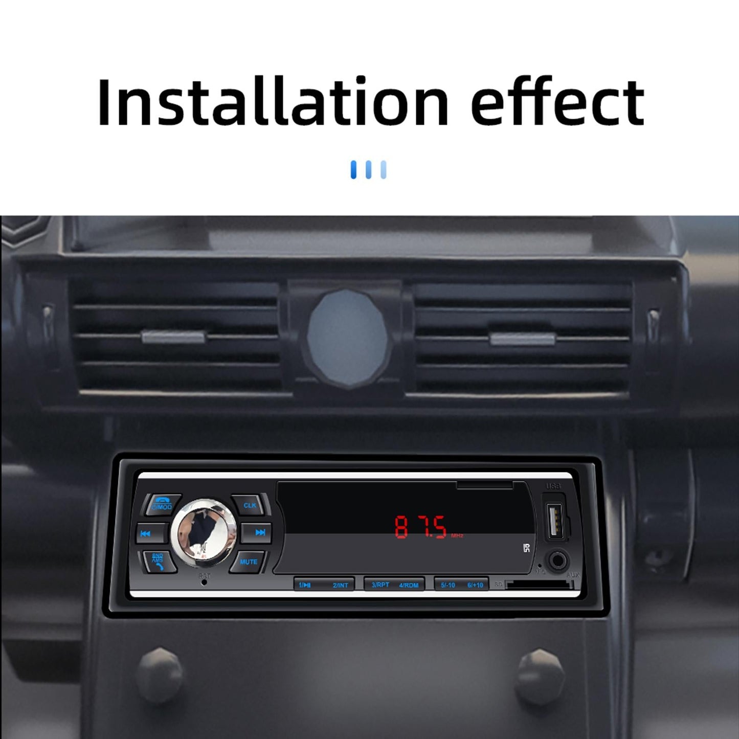 Car MP3 Player Stereo Built-in Microphone Wireless Multimedia FM Radio