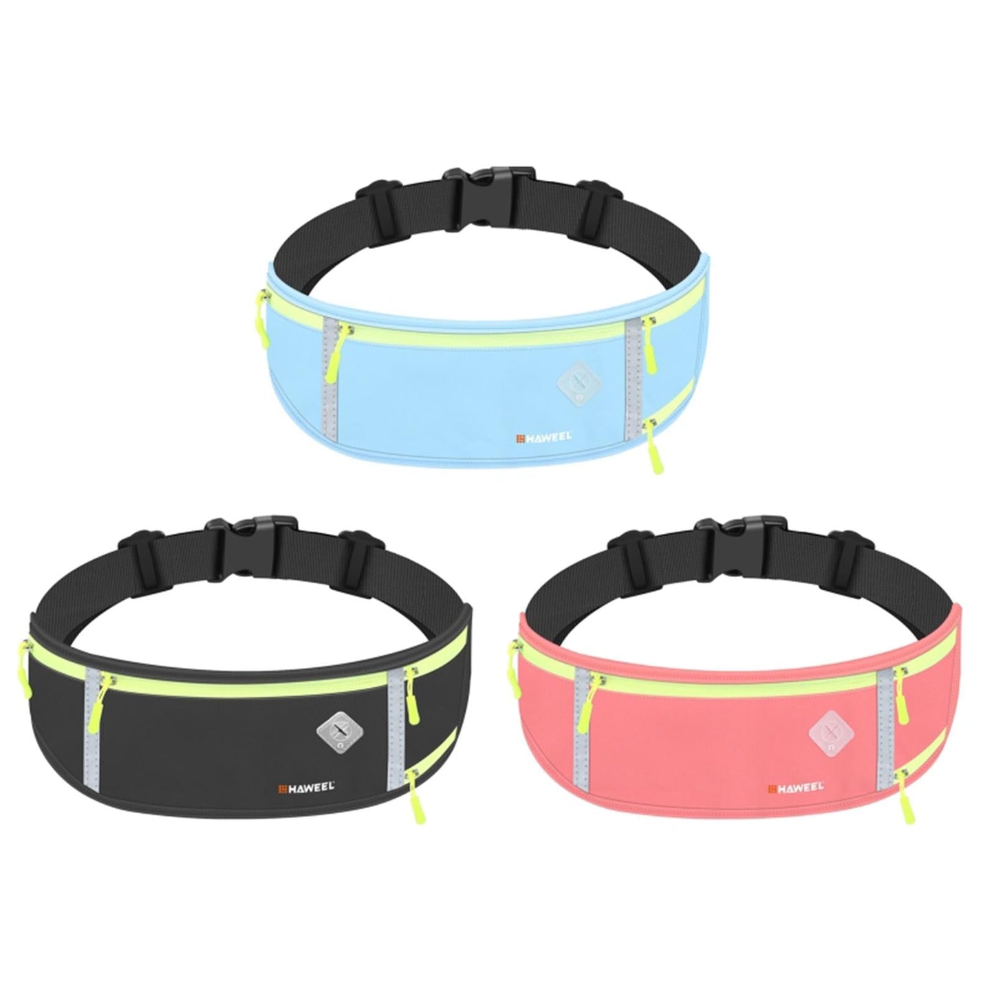 Running Belt Fanny Pack Slim Belt for Dog Walking Biking Shopping Water Pink