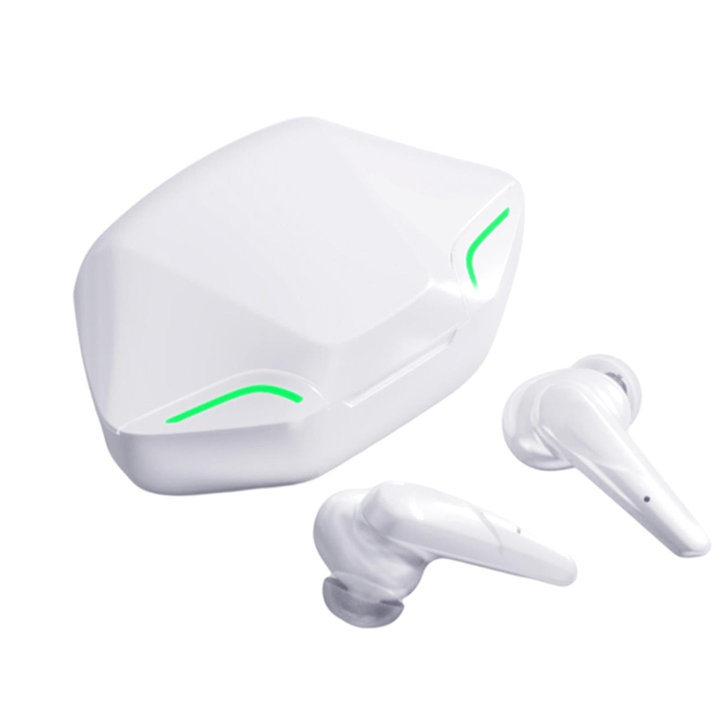 Wireless Bluetooth Earphones Touch Control No Delay Cool TWS for Game white
