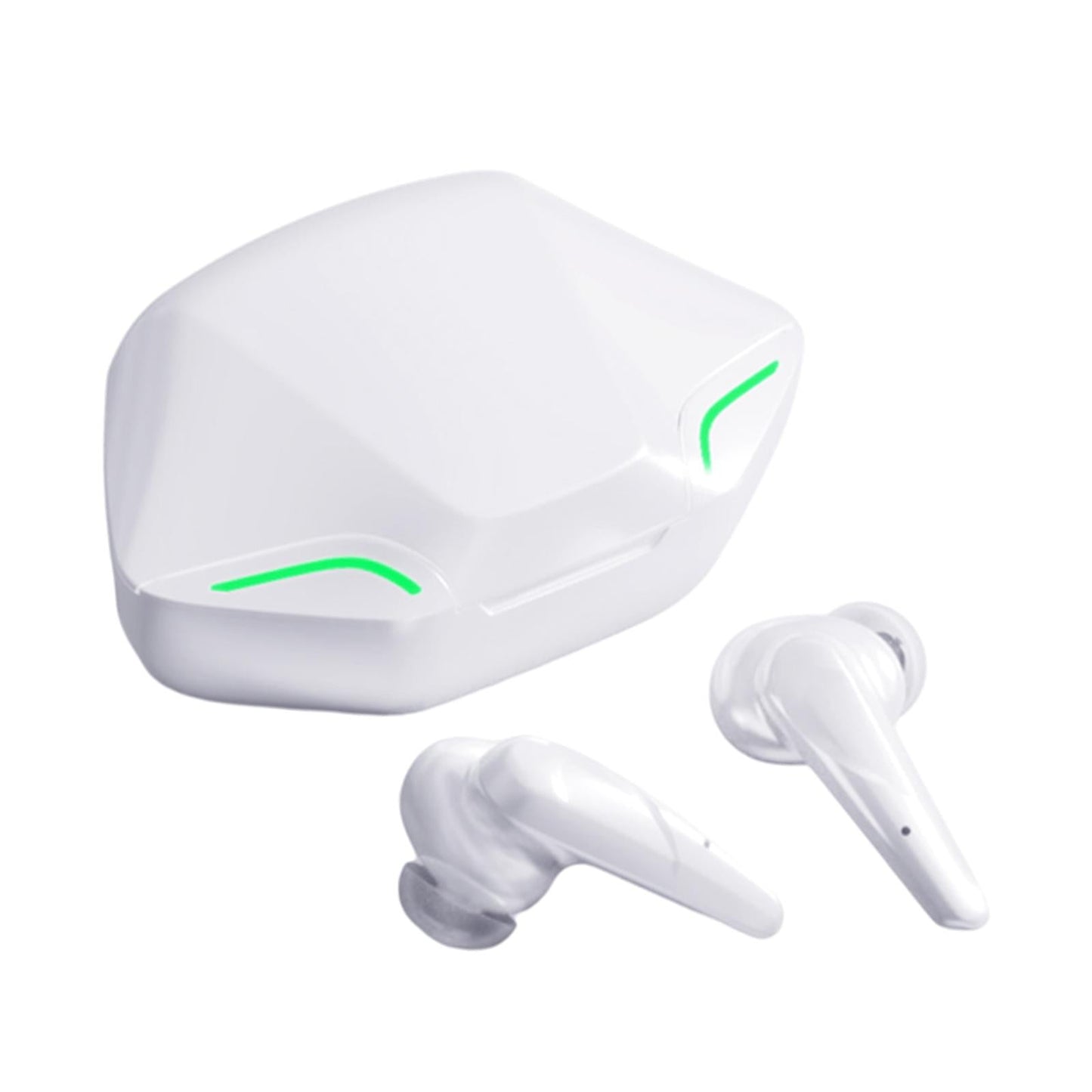 Wireless Bluetooth Earphones Touch Control No Delay Cool TWS for Game white