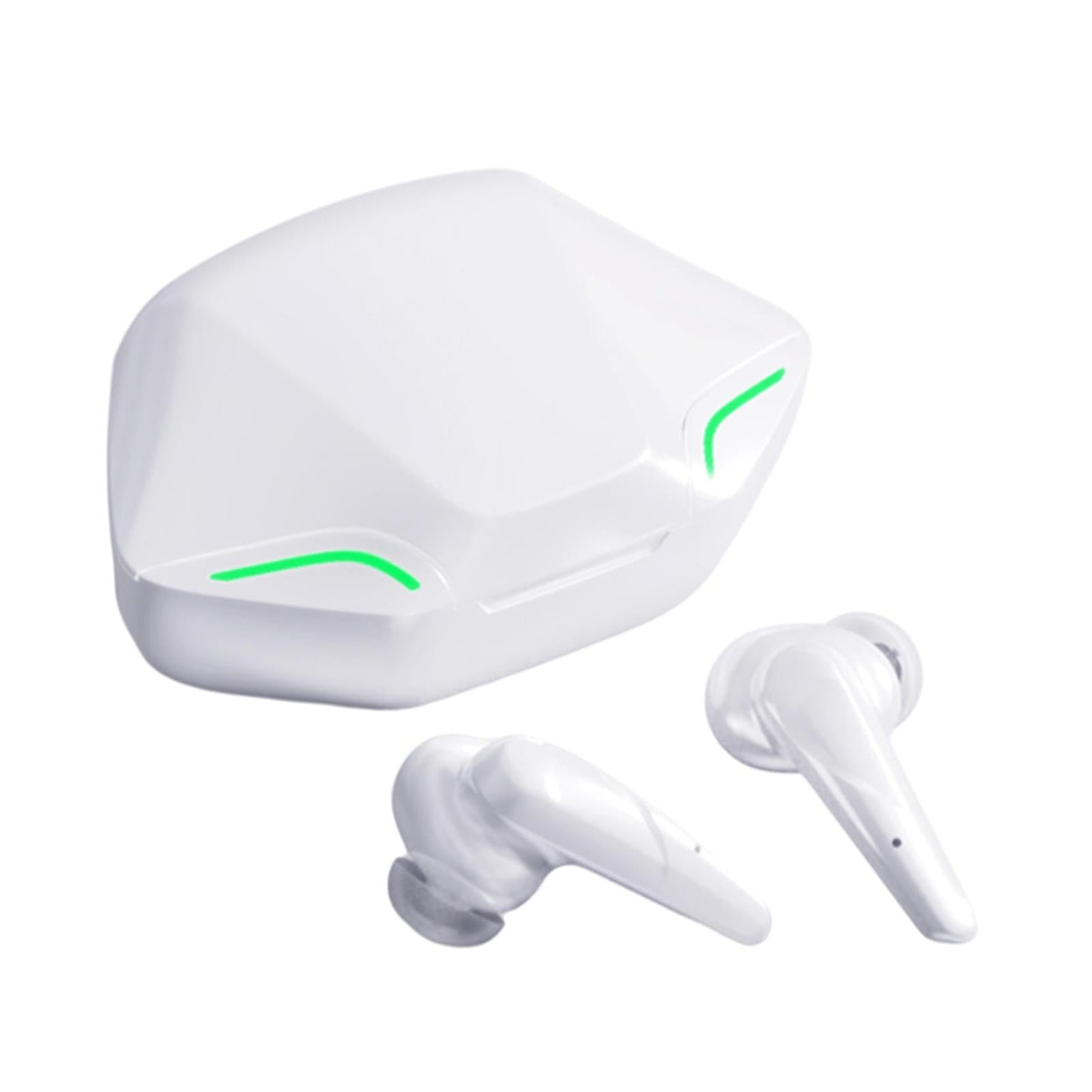 Wireless Bluetooth Earphones Touch Control No Delay Cool TWS for Game white