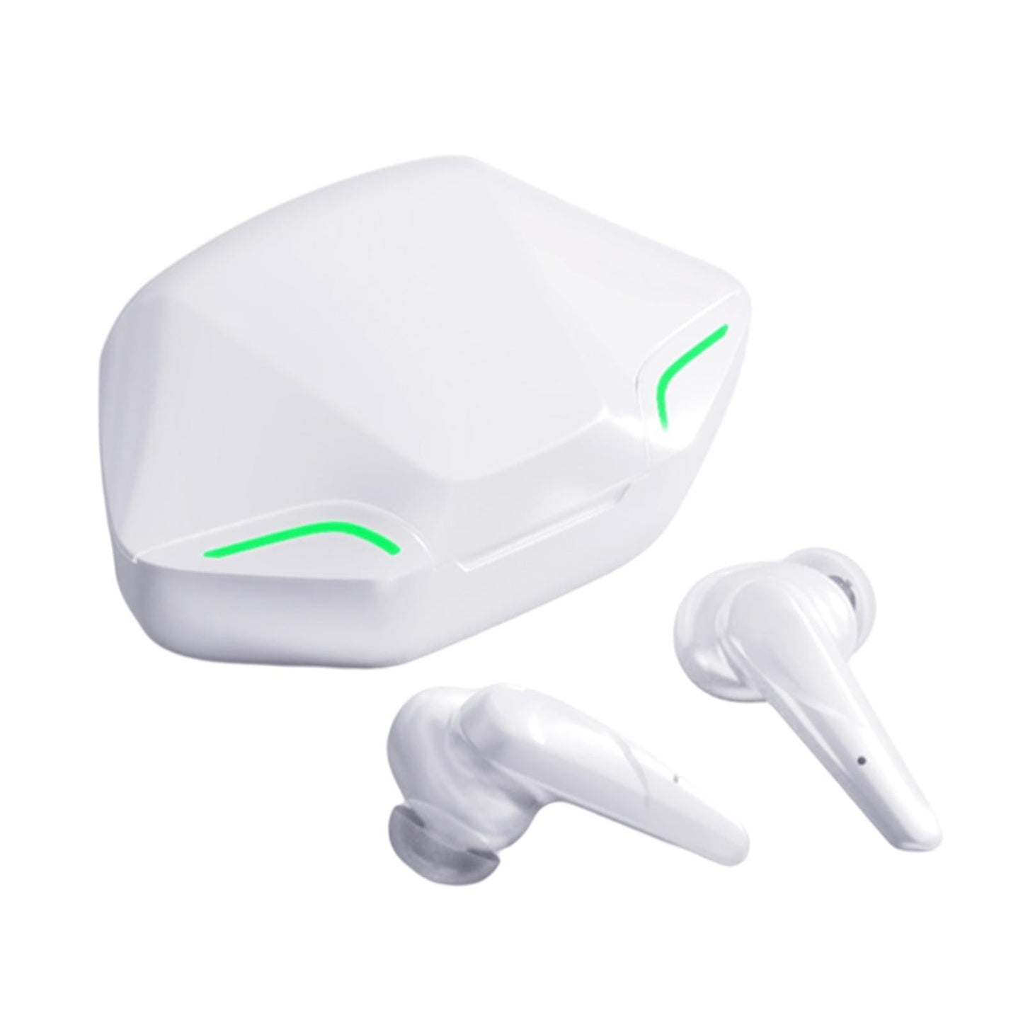 Wireless Bluetooth Earphones Touch Control No Delay Cool TWS for Game white