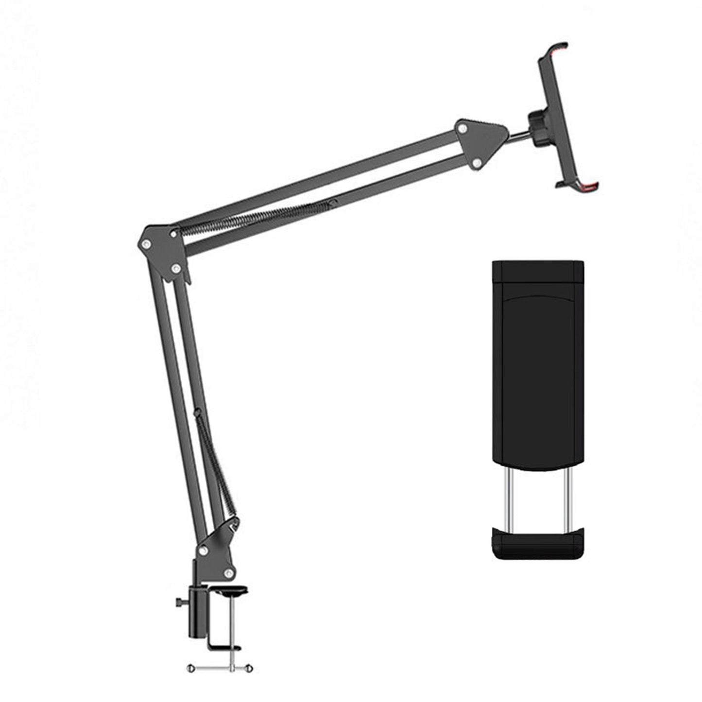 Foldable Arm Smartphone Cell Phone Holder Mount with Clamp for Tablet