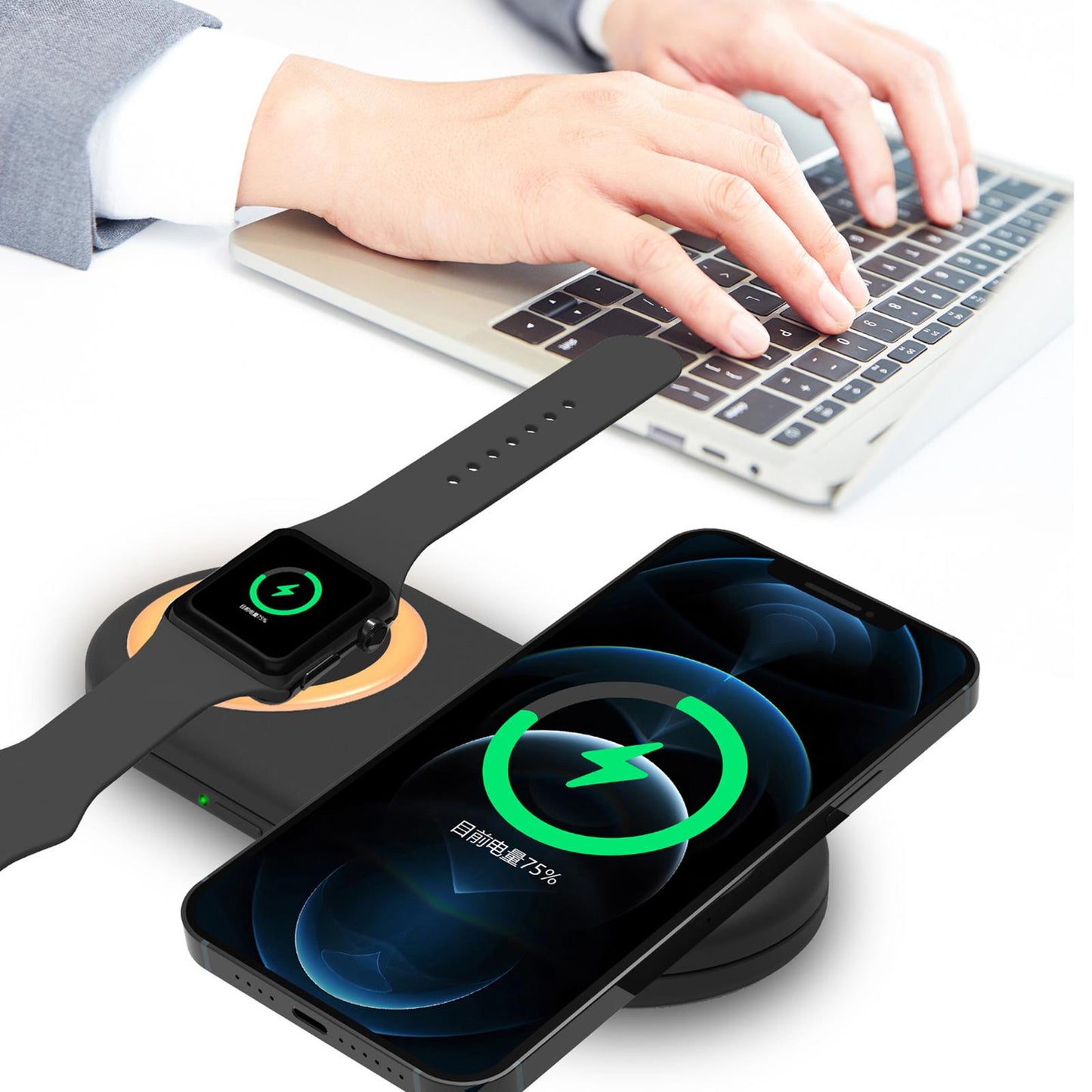 3 in 1 Foldable Wireless Charger Charging Dock Station Easy Install