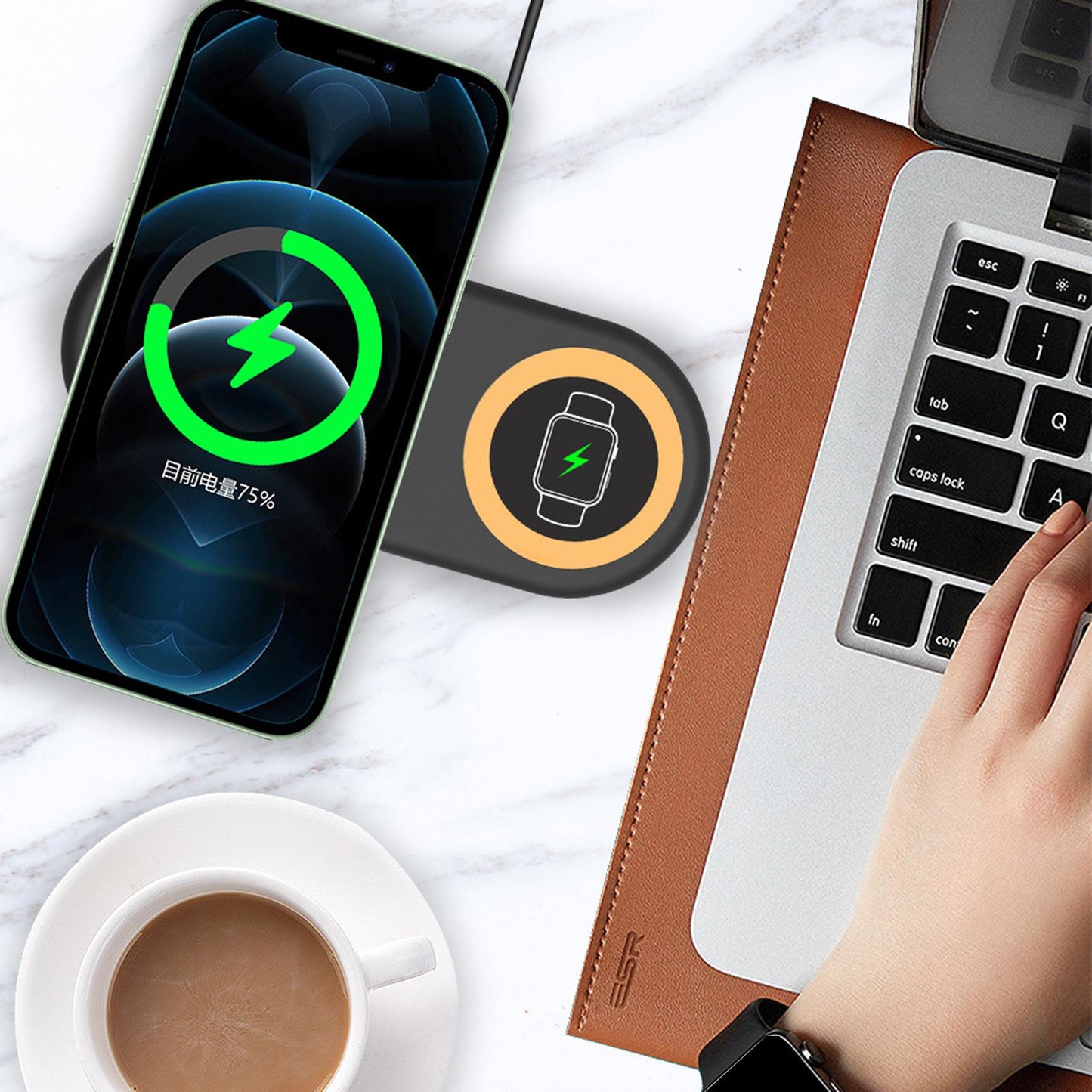 3 in 1 Foldable Wireless Charger Charging Dock Station Easy Install
