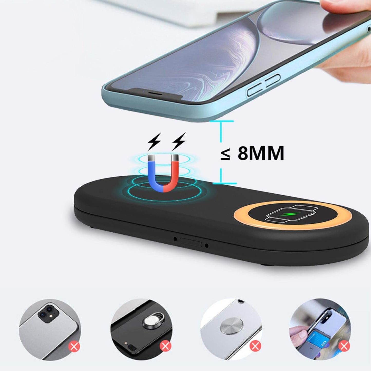 3 in 1 Foldable Wireless Charger Charging Dock Station Easy Install