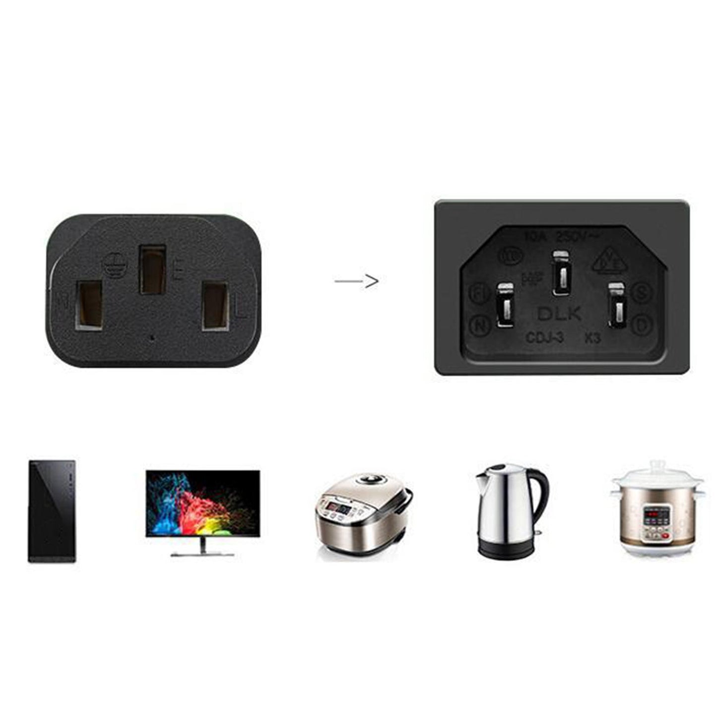 AC Power Supply Adapter Cord Cord Cable AC Adapters for Office Laptop 3m