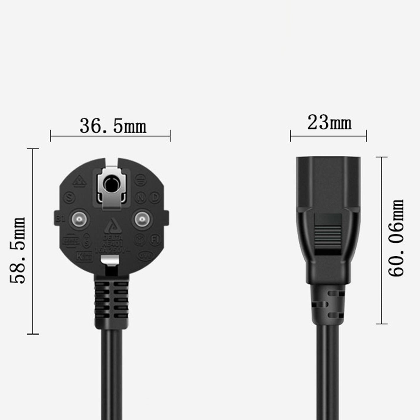 AC Power Supply Adapter Cords Cord Cable AC Adapters for Home Laptop 1.5m