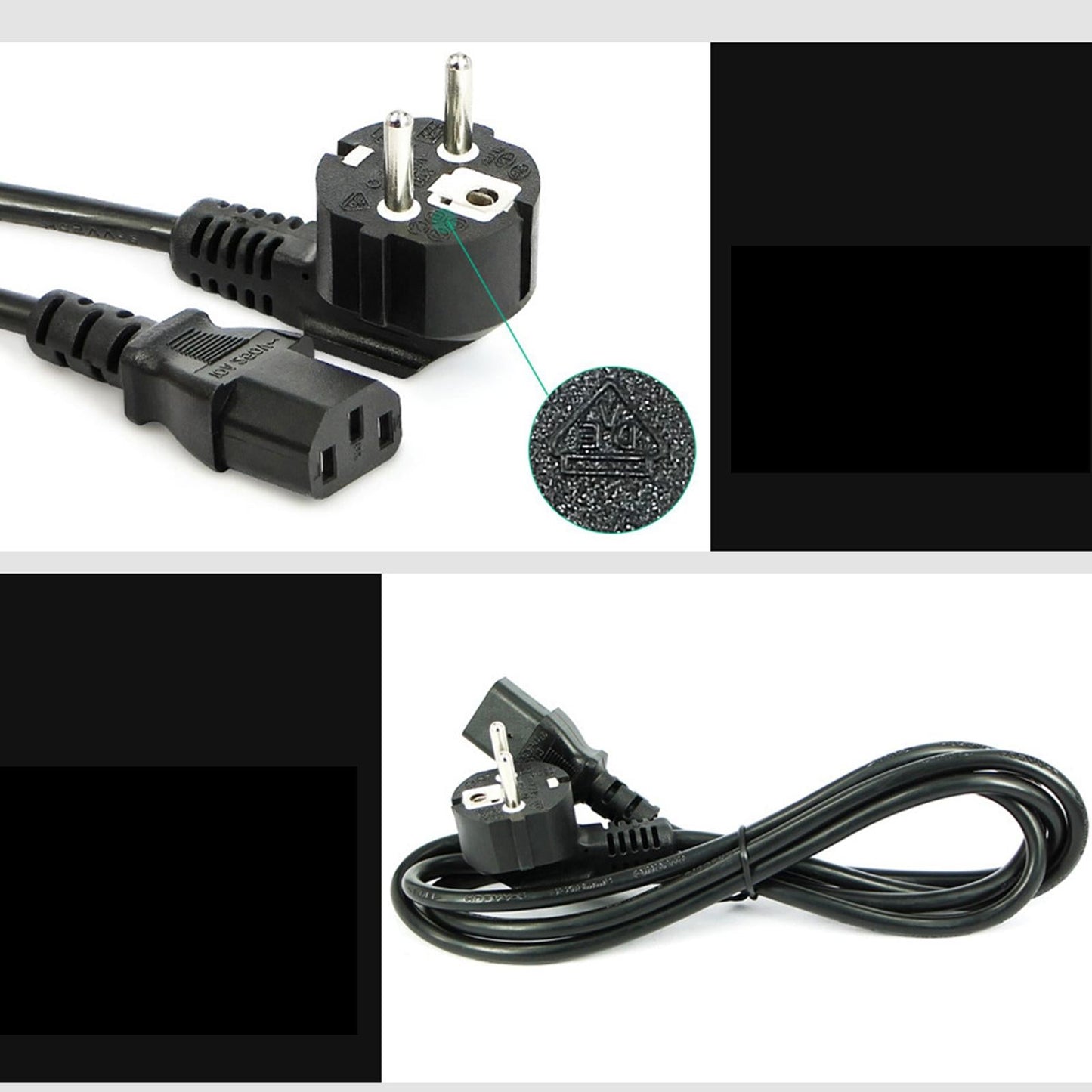 AC Power Supply Adapter Cords Cord Cable AC Adapters for Home Laptop 1.5m