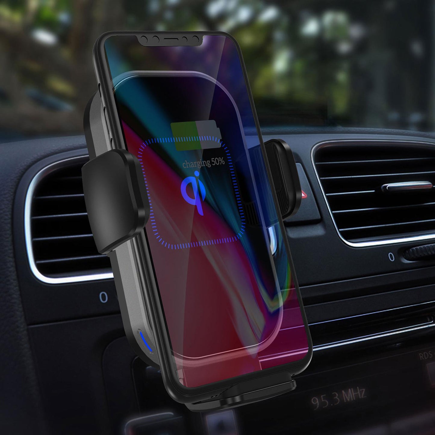 15W Wireless Car Charger Car Mount Phone Holder for Smartphones Windshield