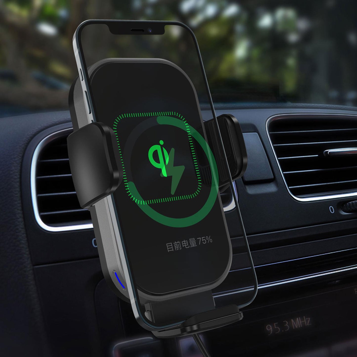 15W Wireless Car Charger Car Mount Phone Holder for Smartphones Windshield