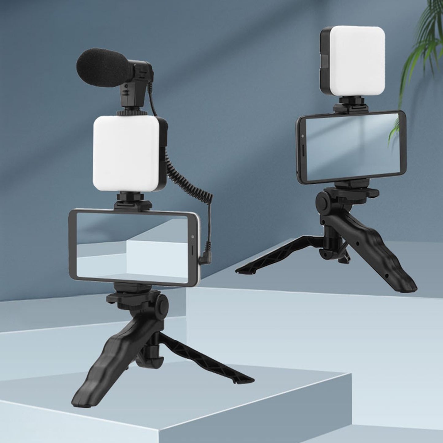 Universal Handheld Vlogging Kit Phone Vlog Kit Filming with LED Fill Light 4pcs with Remote