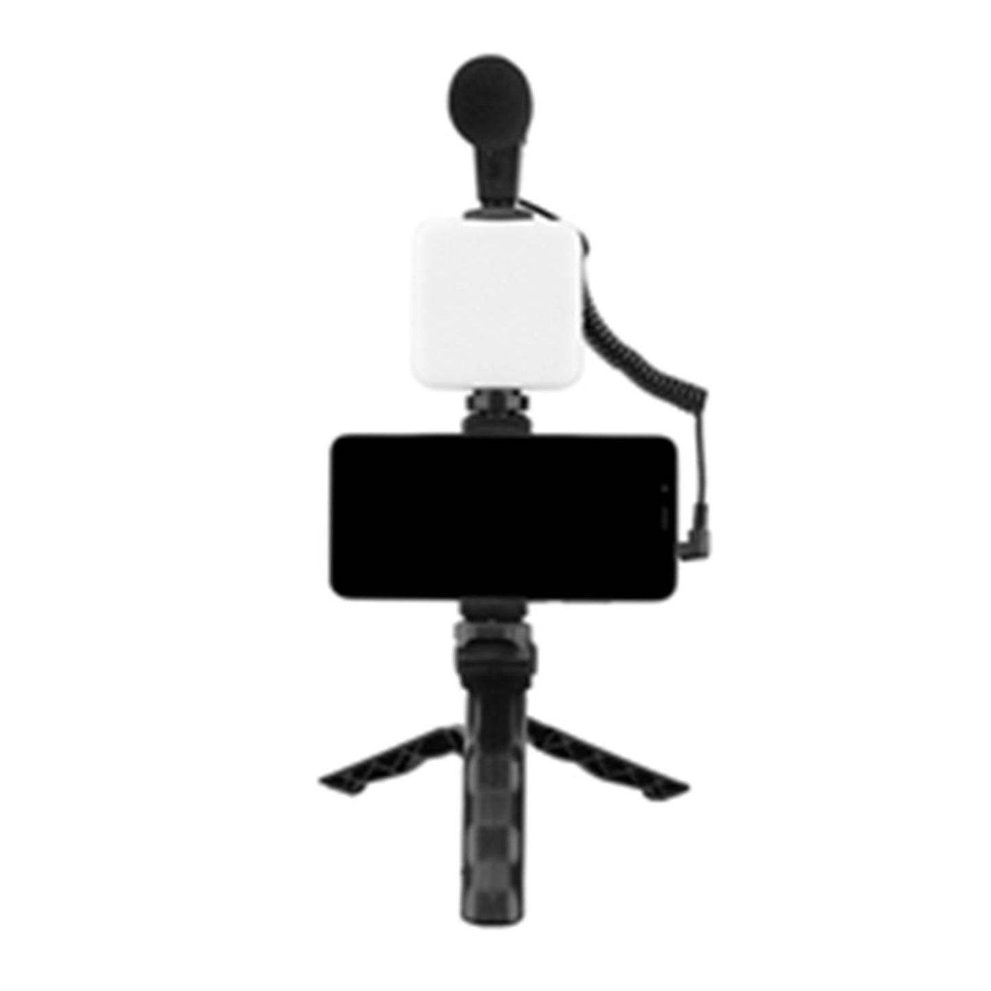 Universal Handheld Vlogging Kit Phone Vlog Kit Filming with LED Fill Light 4pcs with Mic