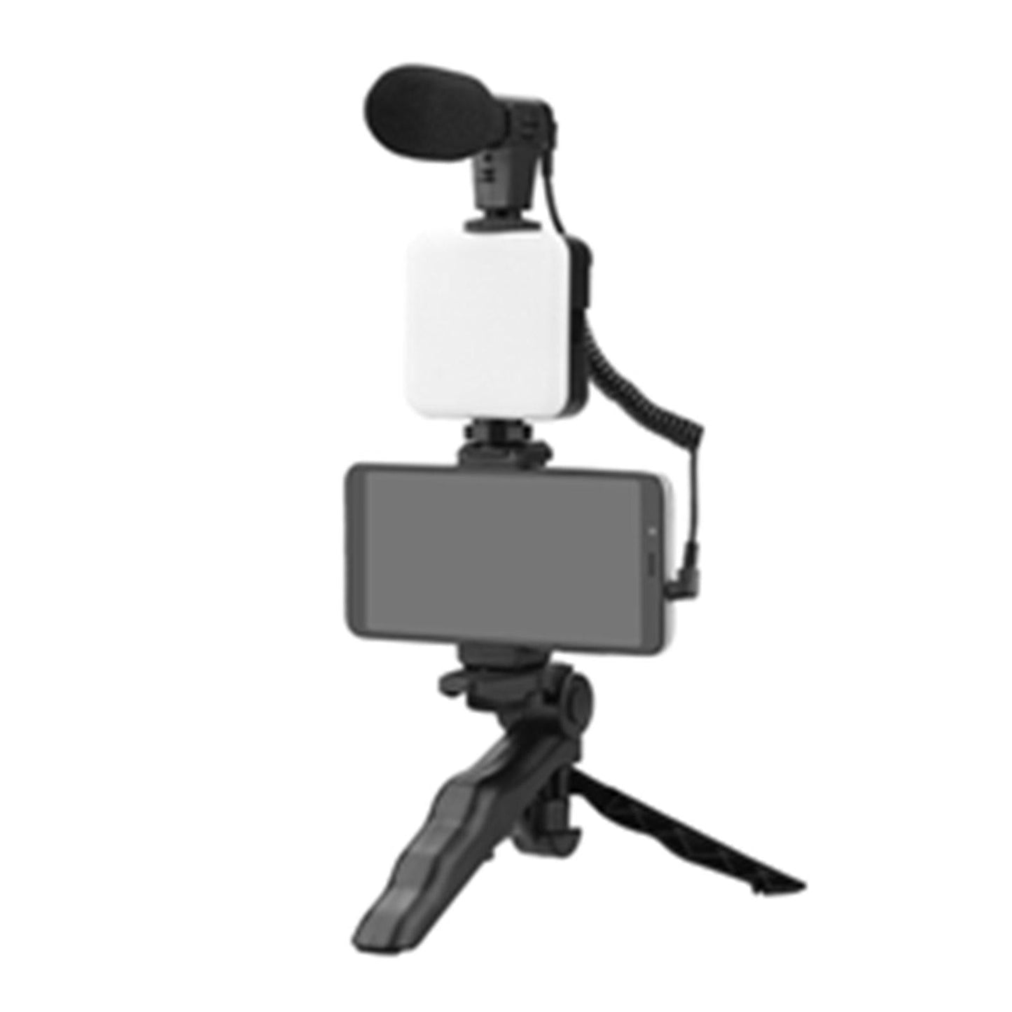 Universal Handheld Vlogging Kit Phone Vlog Kit Filming with LED Fill Light 4pcs with Mic