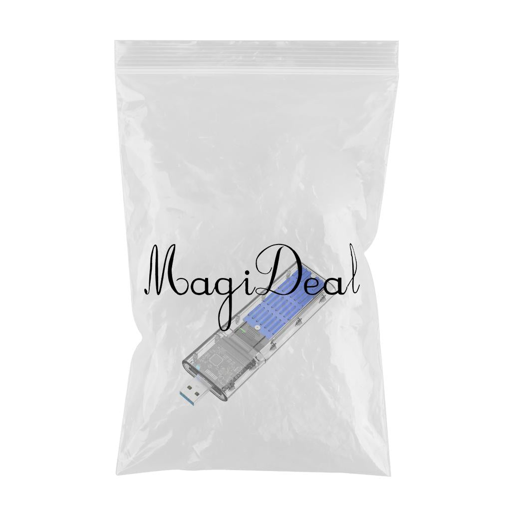 SSD to SATA 5 Gbps Hard Drive Enclosure Plug and Play External Perspective Blue