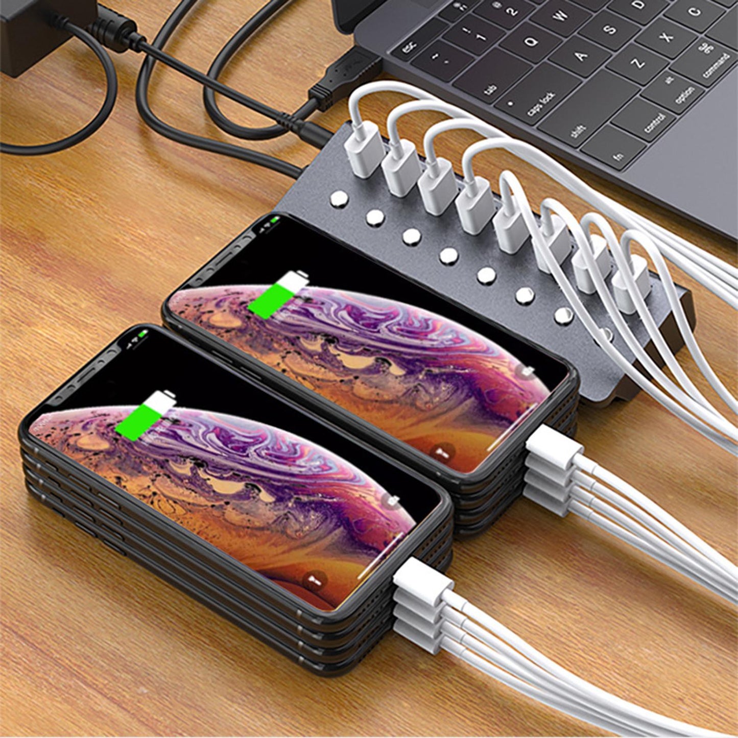 Powered 8-Ports USB 3.0 Hub USB Splitter 7 USB Data Ports Laptop PC Mouse