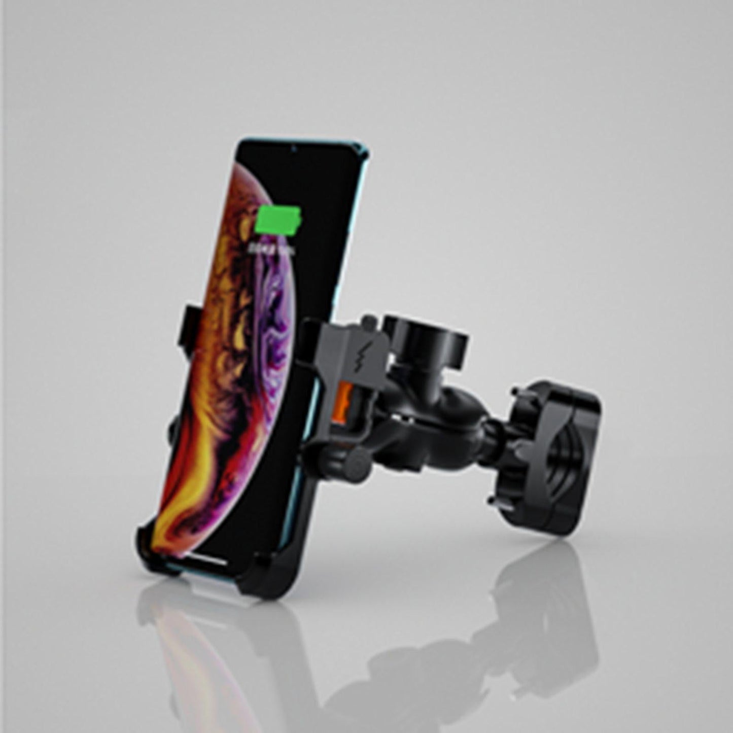 Motorcycle Smartphone Bracket for Cruiser Waterproof Intelligent Recognition Black