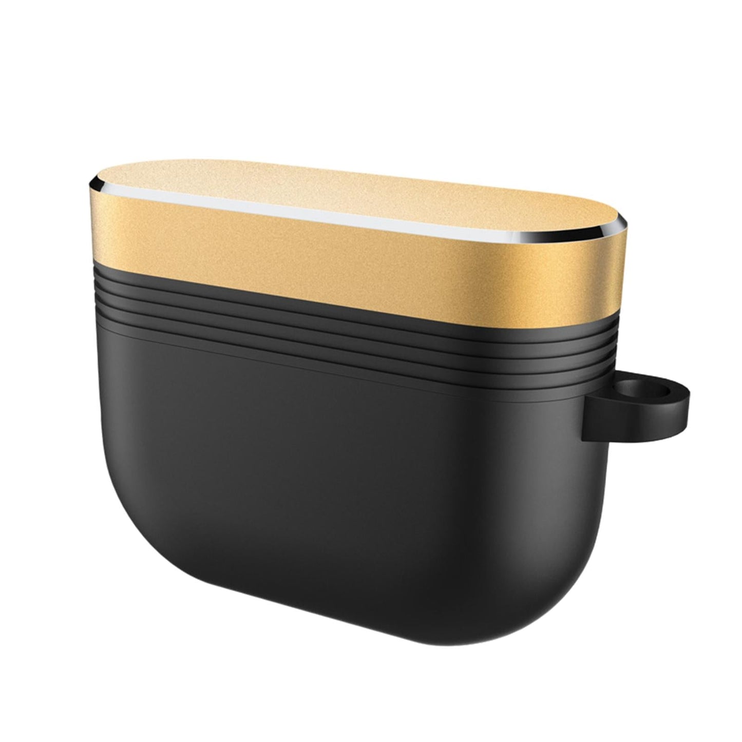 Earpiece Protective Cove Case w/ Carabiner Cool Hard Shell Dustproof Outdoor Black Gold