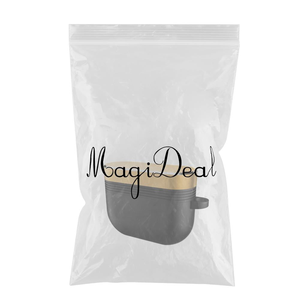 Earpiece Protective Cove Case w/ Carabiner Cool Hard Shell Dustproof Outdoor Black Gold