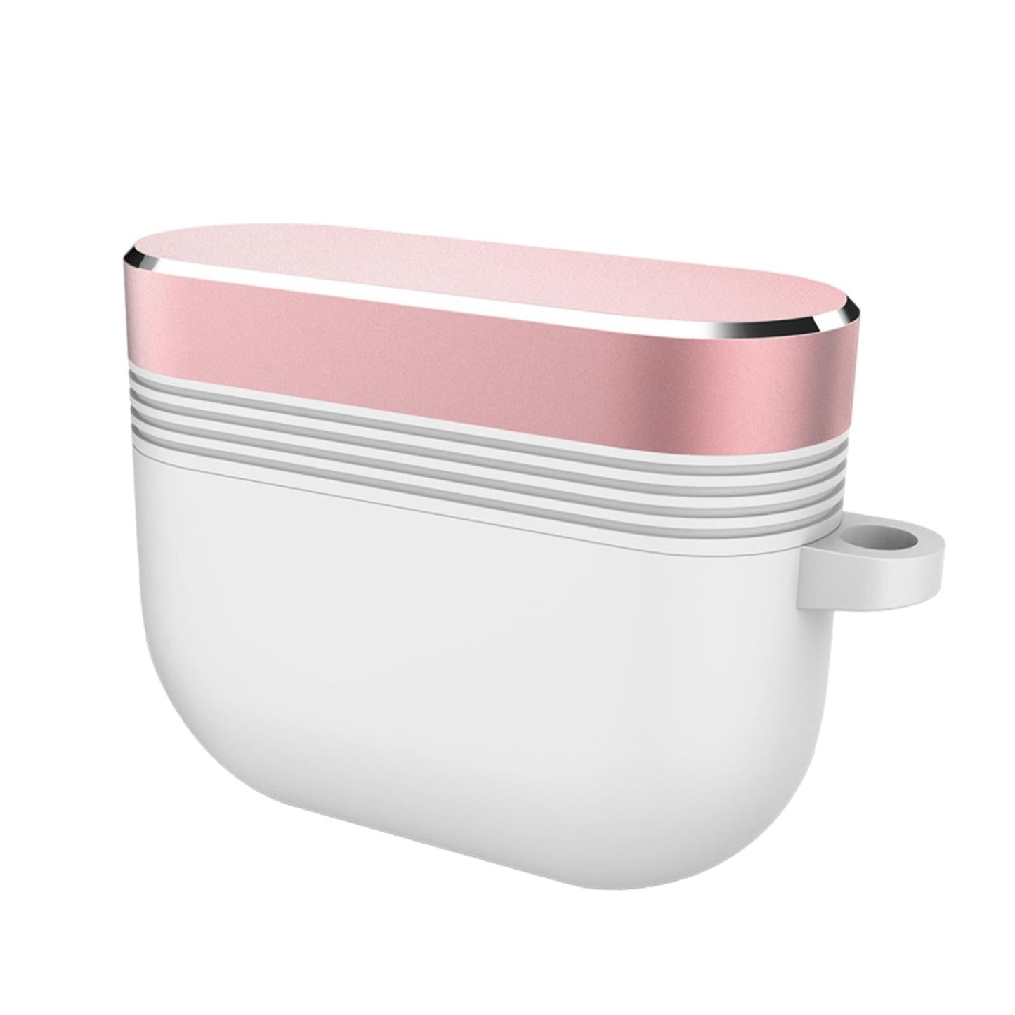 Earpiece Protective Cove Case w/ Carabiner Cool Hard Shell Dustproof Outdoor White Rose Gold