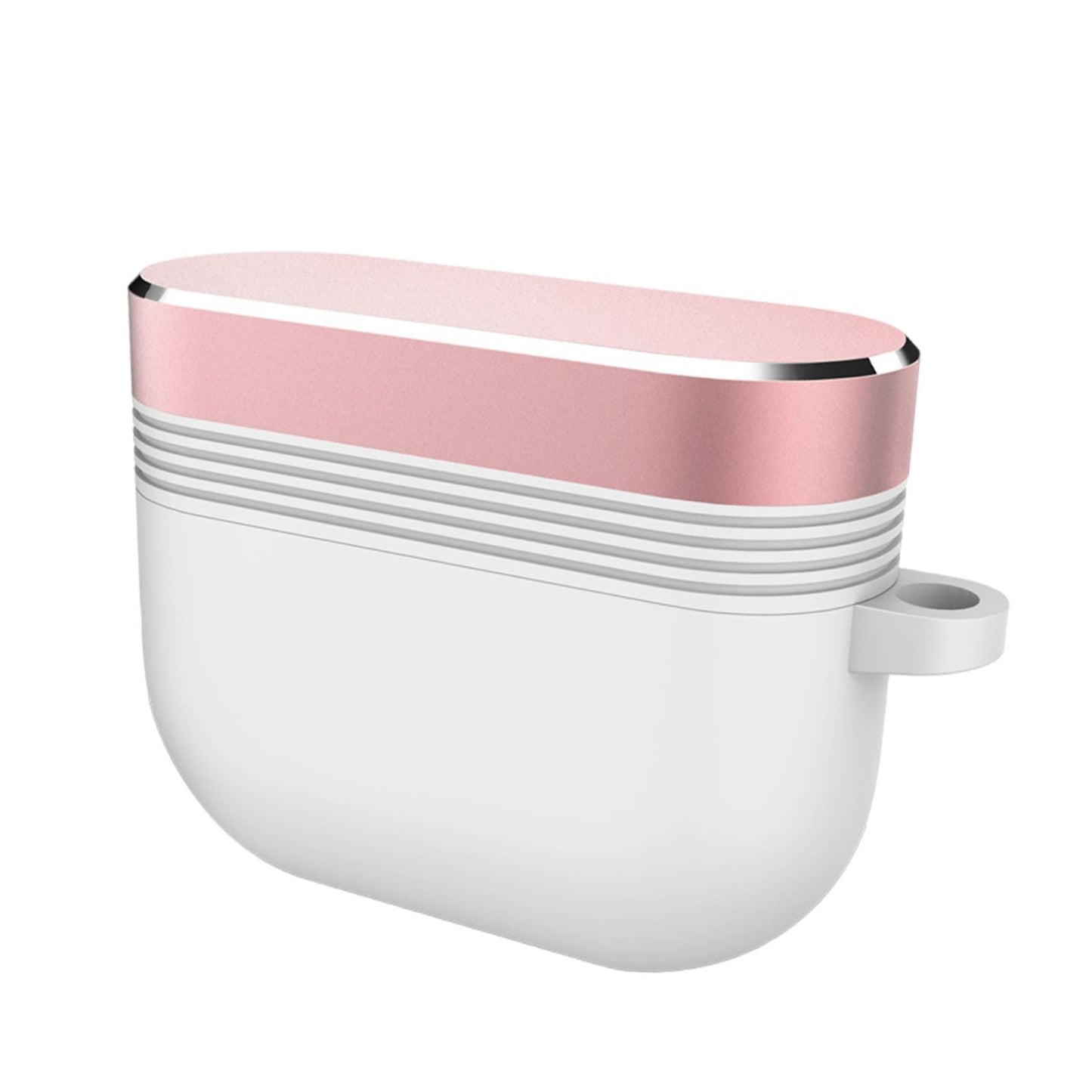 Earpiece Protective Cove Case w/ Carabiner Cool Hard Shell Dustproof Outdoor White Rose Gold