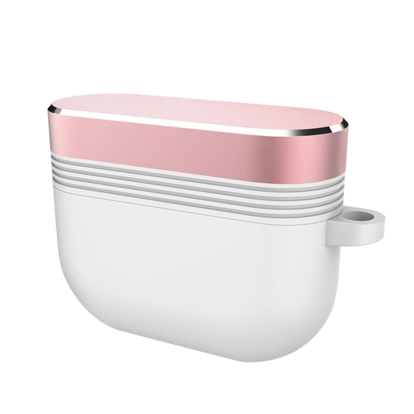 Earpiece Protective Cove Case w/ Carabiner Cool Hard Shell Dustproof Outdoor White Rose Gold