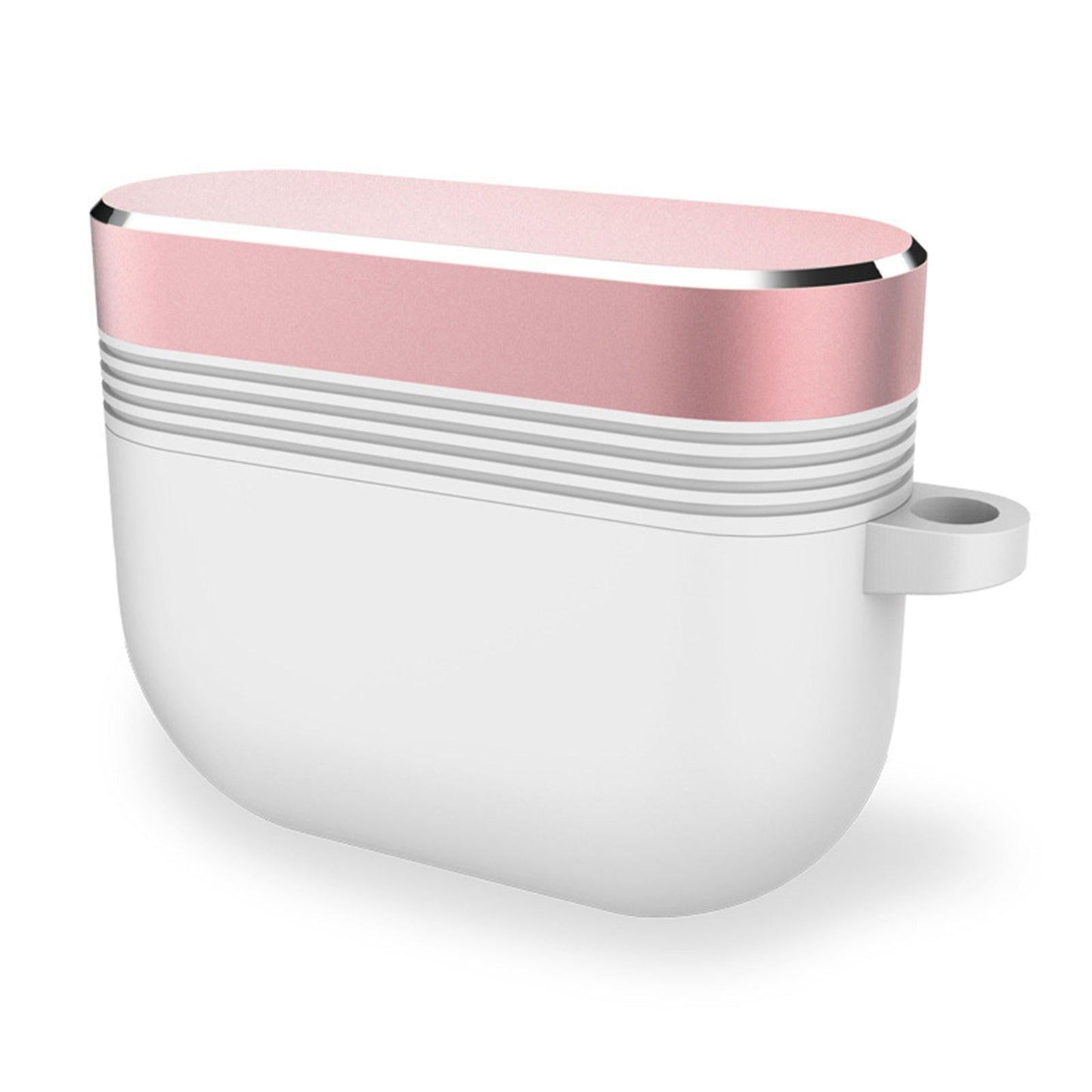 Earpiece Protective Cove Case w/ Carabiner Cool Hard Shell Dustproof Outdoor White Rose Gold