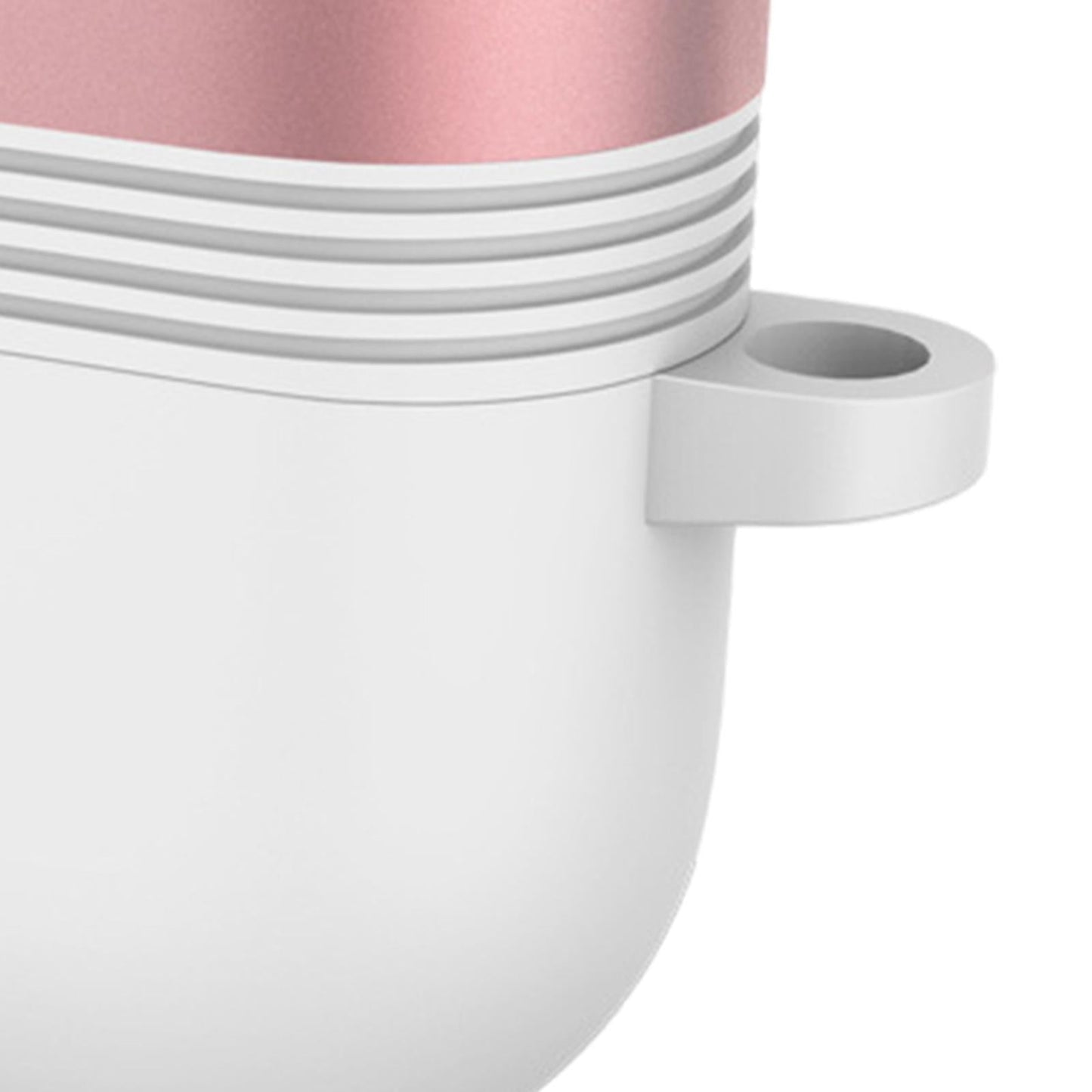 Earpiece Protective Cove Case w/ Carabiner Cool Hard Shell Dustproof Outdoor White Rose Gold