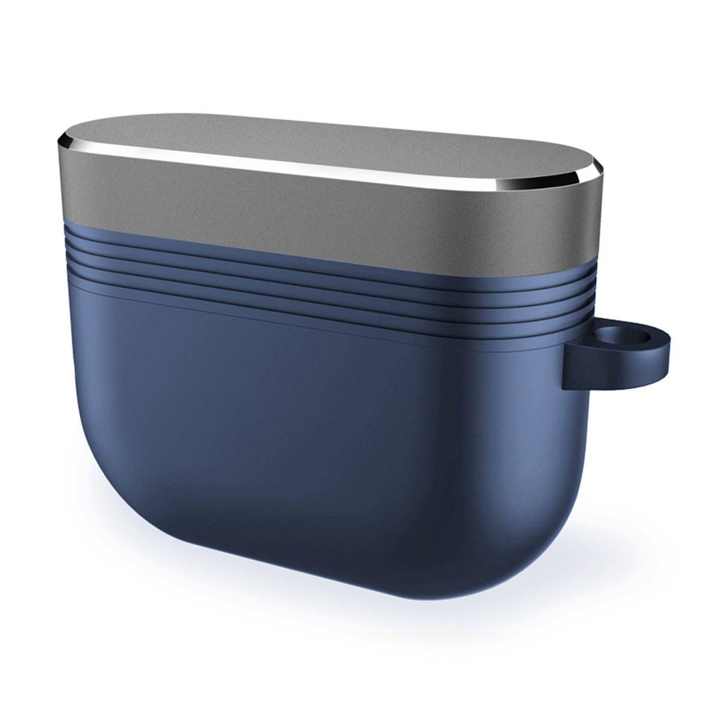 Earpiece Protective Cove Case w/ Carabiner Cool Hard Shell Dustproof Outdoor Blue Gray