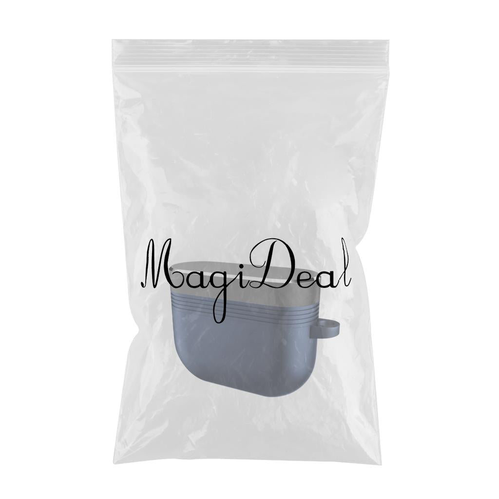 Earpiece Protective Cove Case w/ Carabiner Cool Hard Shell Dustproof Outdoor Blue Gray