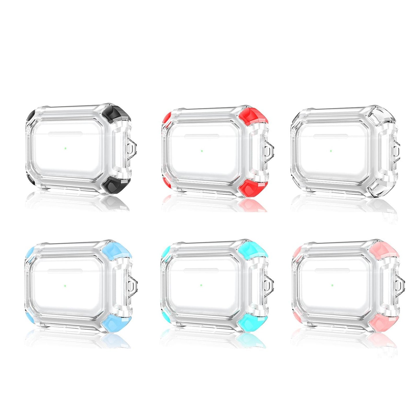 Earphone Protective Case Shockproof TPU for AirPods Pro Headset transparent