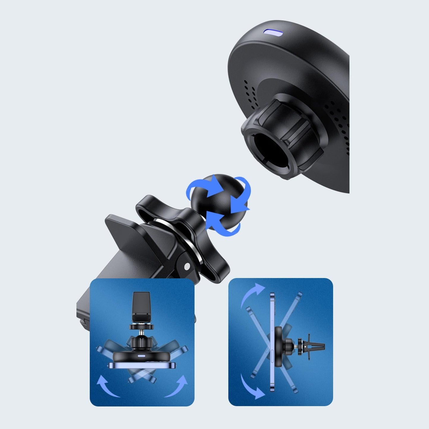 Magnetic Car Charger Car Mount for Air Vent Dashboard for iPhone 12 Series