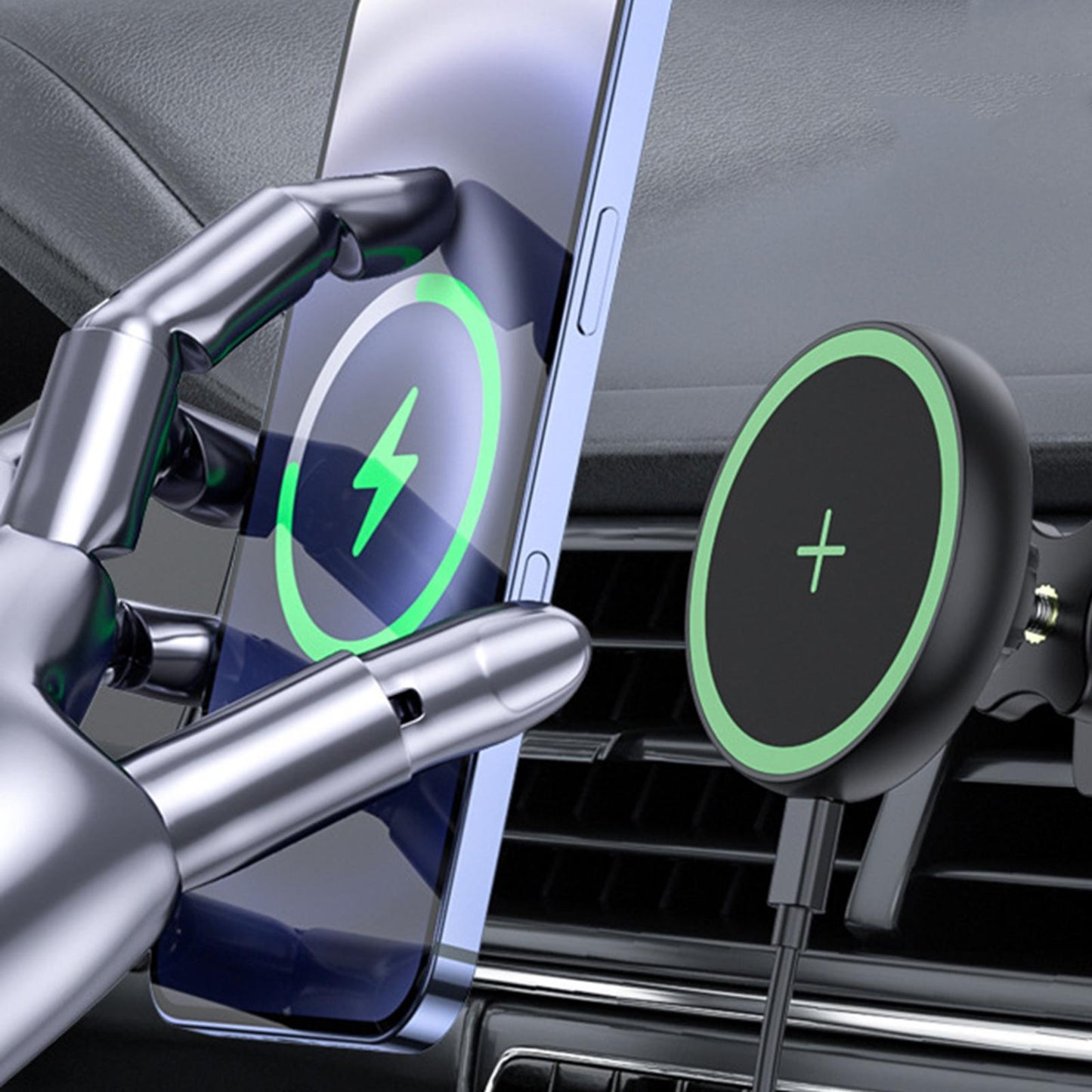 Magnetic Car Charger Car Mount for Air Vent Dashboard for iPhone 12 Series