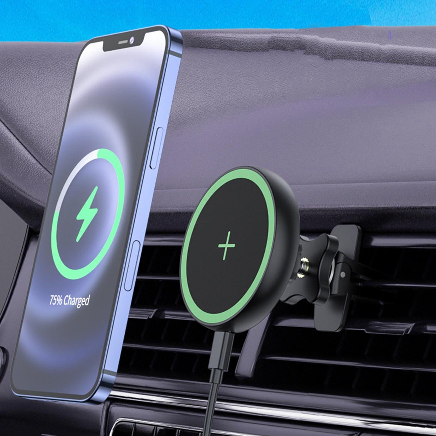 Magnetic Car Charger Car Mount for Air Vent Dashboard for iPhone 12 Series