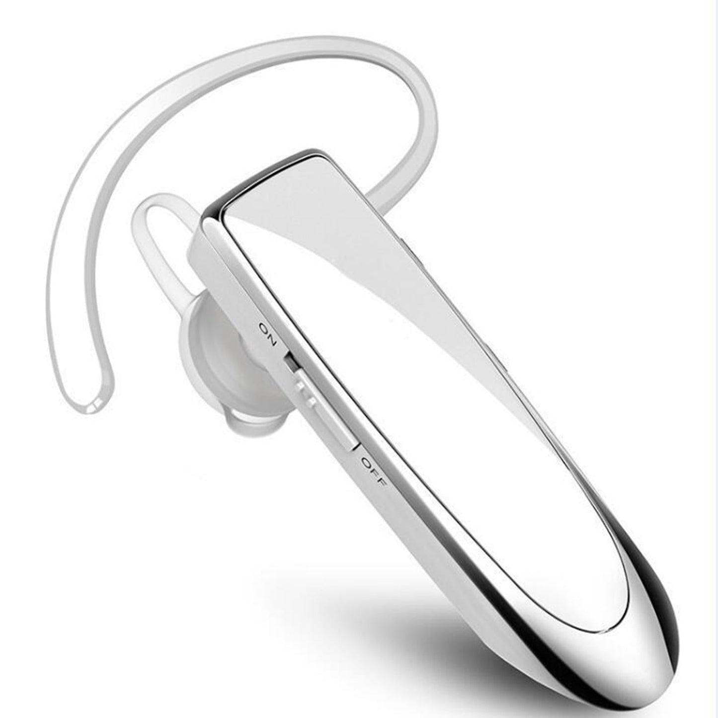 Bluetooth Headset Wireless Earpiece Business Workout Trucker Driving White