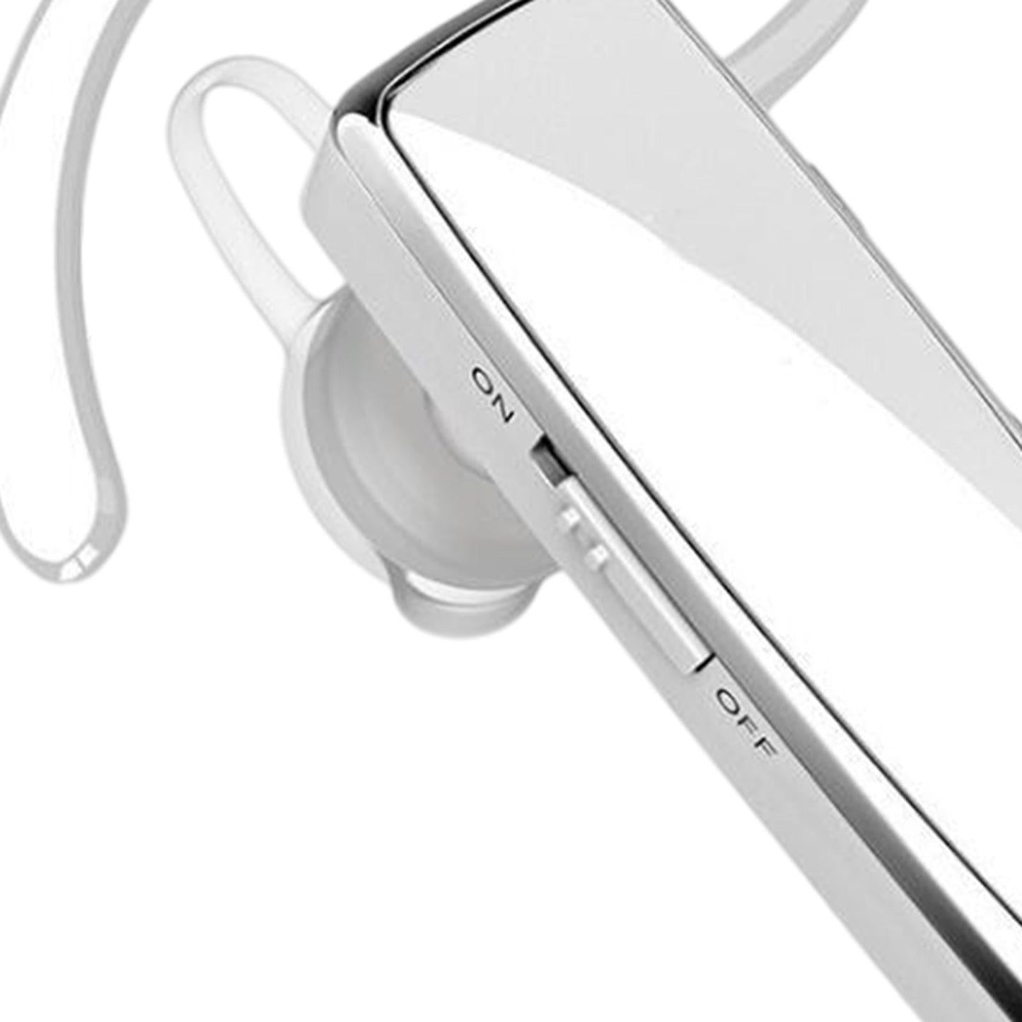 Bluetooth Headset Wireless Earpiece Business Workout Trucker Driving White