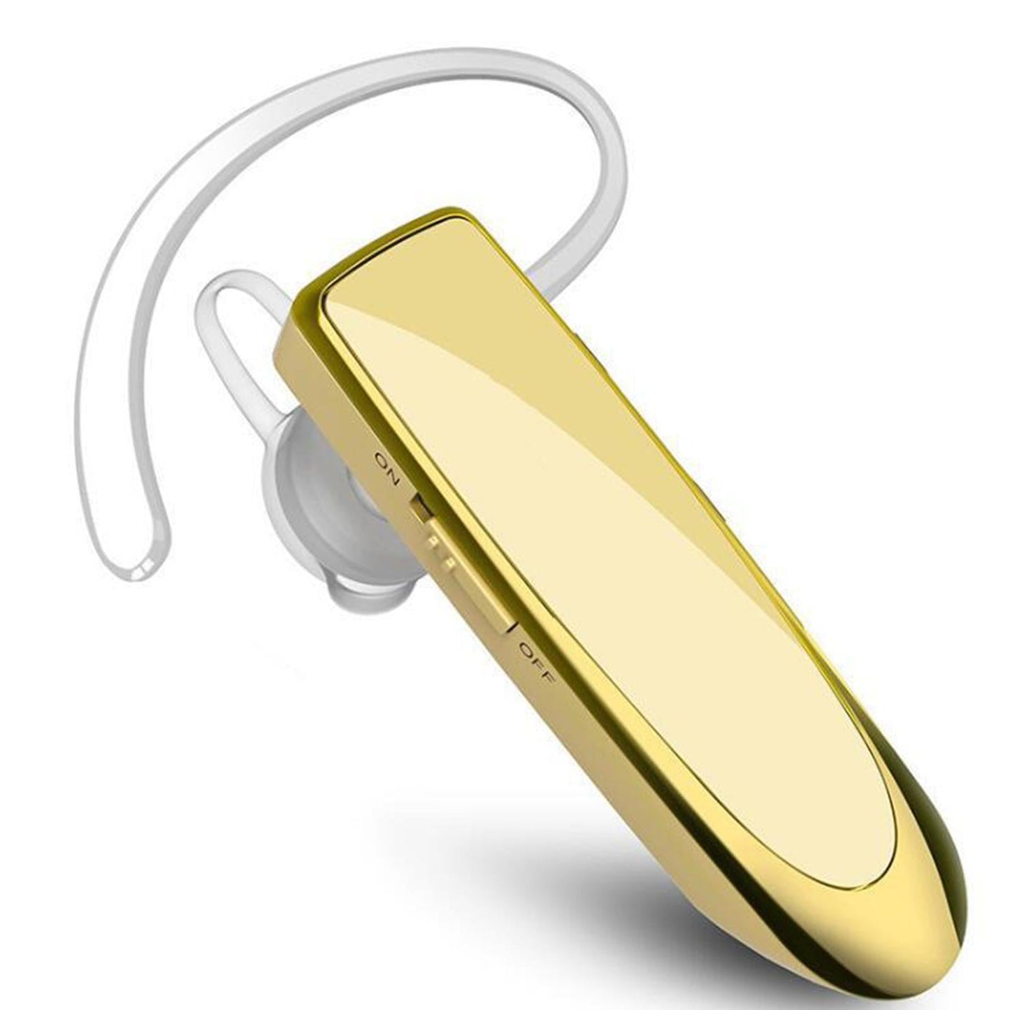 Bluetooth Headset Wireless Earpiece Business Workout Trucker Driving Gold