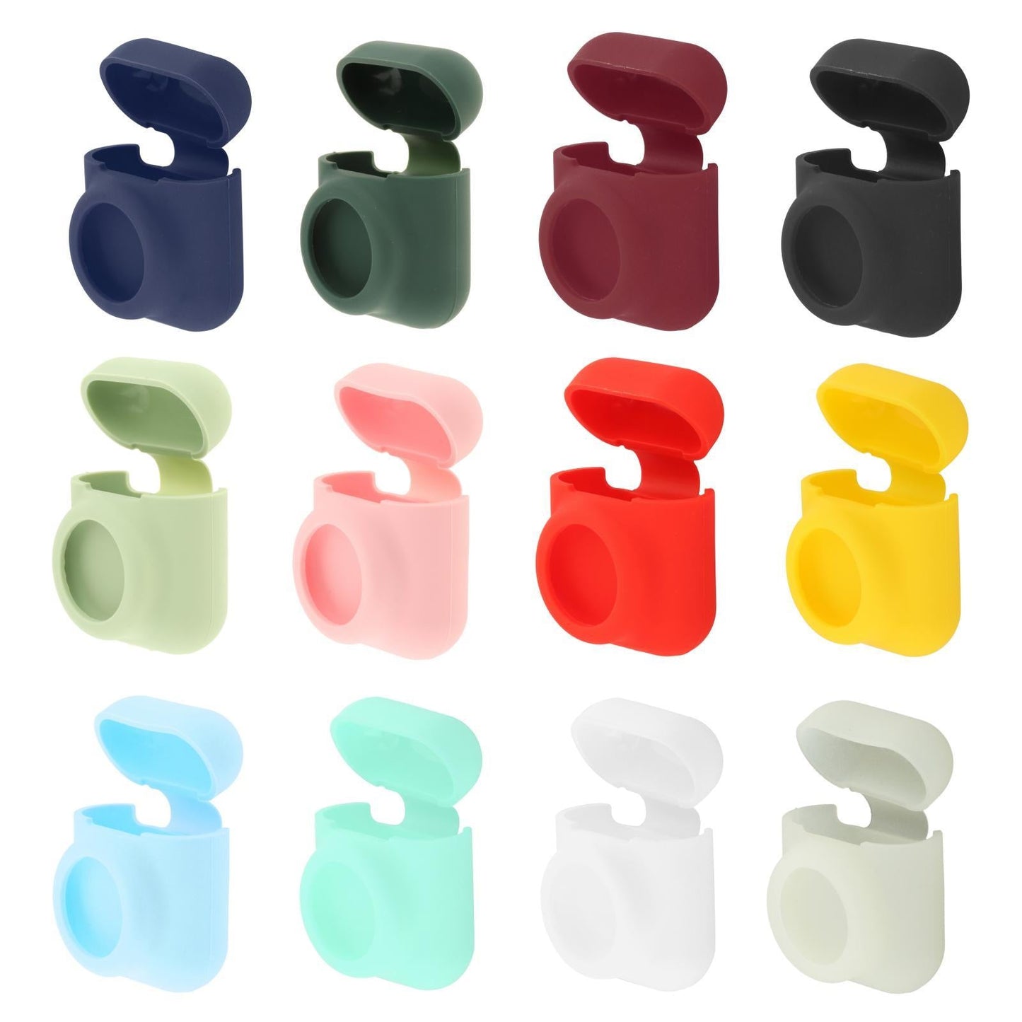 Silicone Case with Key Chain Hang Wallet Tablet Key Anti-Scratch for Airtag, Black