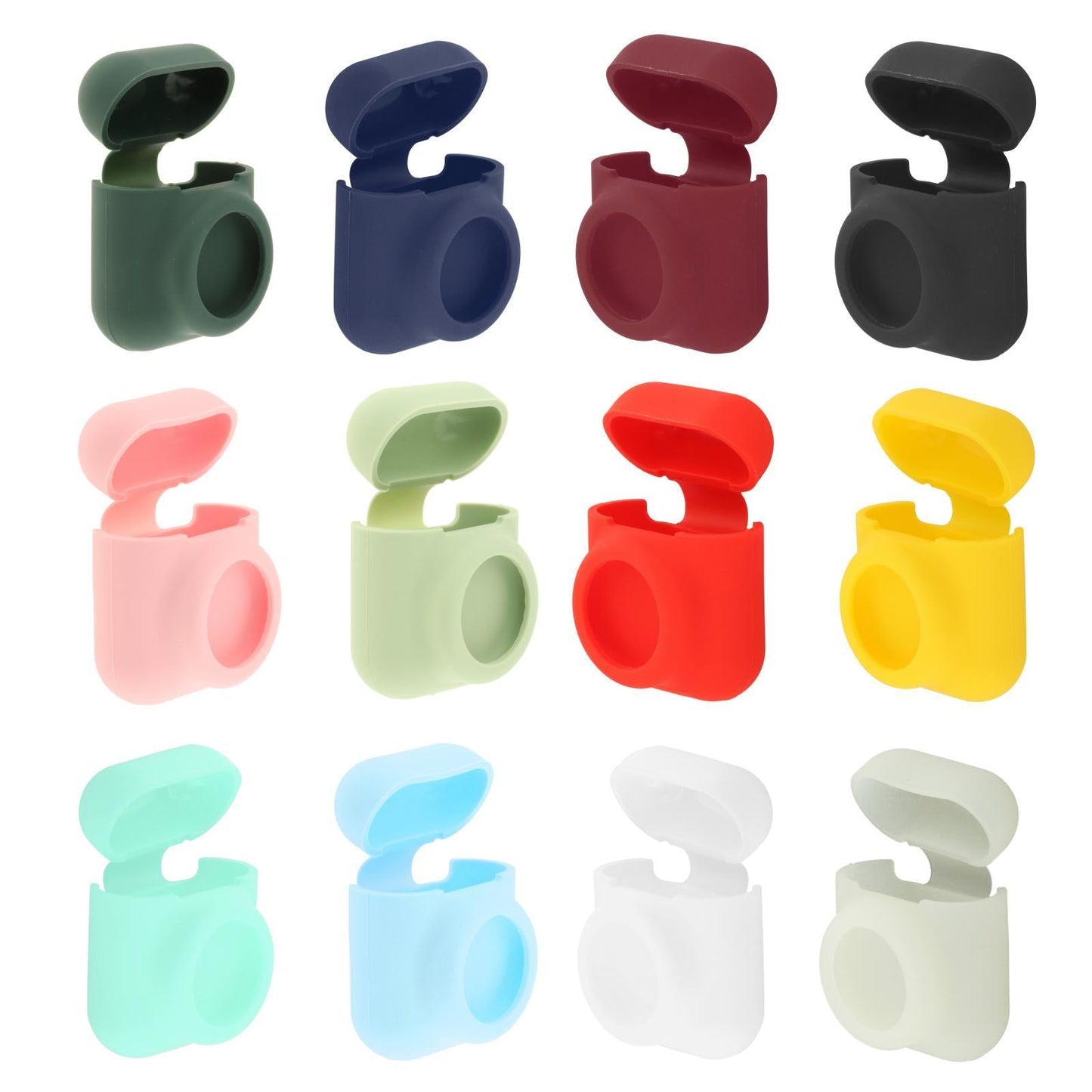 Silicone Case with Key Chain Hang Wallet Tablet Key Anti-Scratch for Airtag, Black