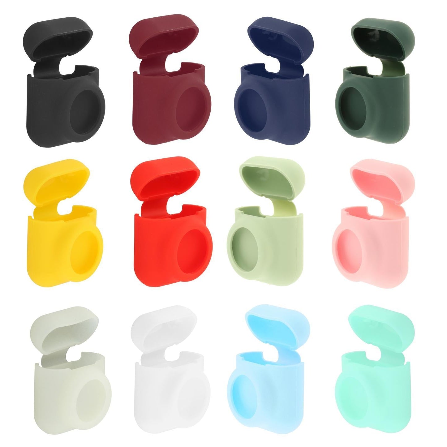 Silicone Case with Key Chain Hang Wallet Tablet Key Anti-Scratch for Airtag, Black