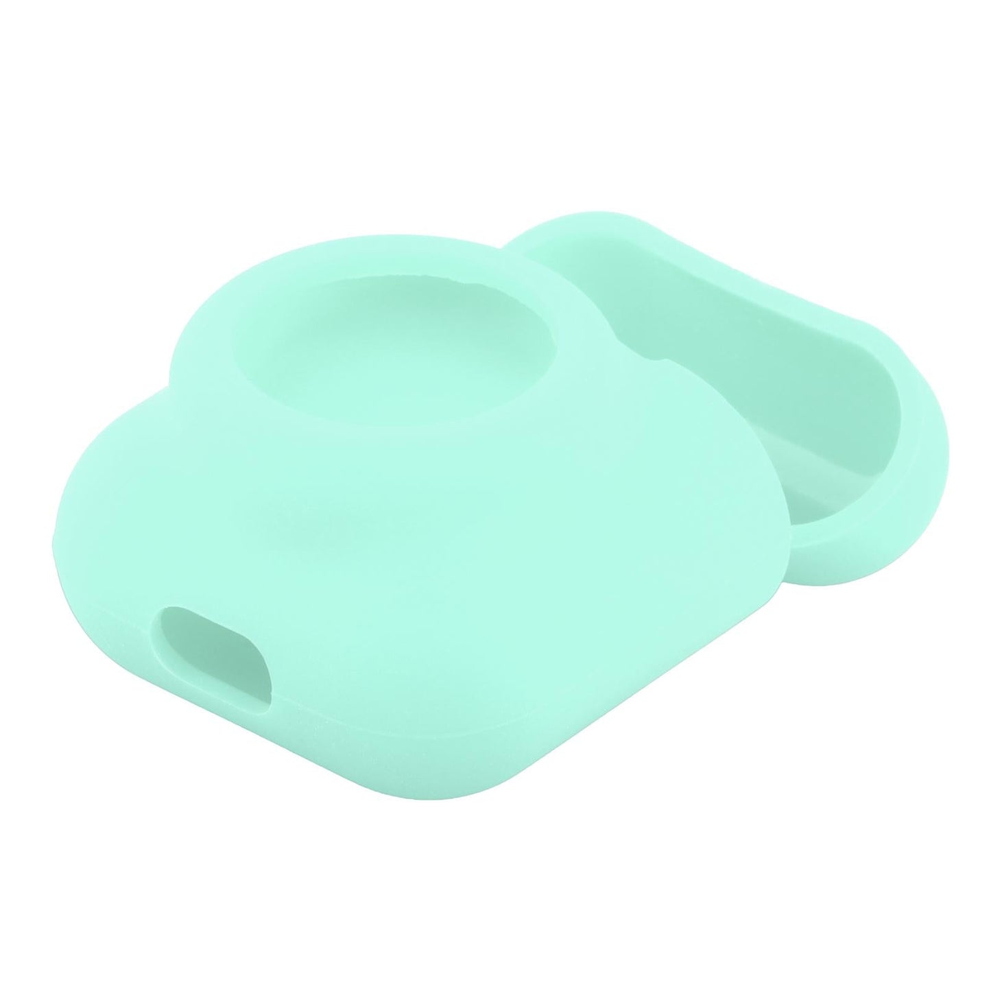 Silicone Case with Key Chain Hang Wallet Tablet Key Anti-Scratch for Airtag, Light Green