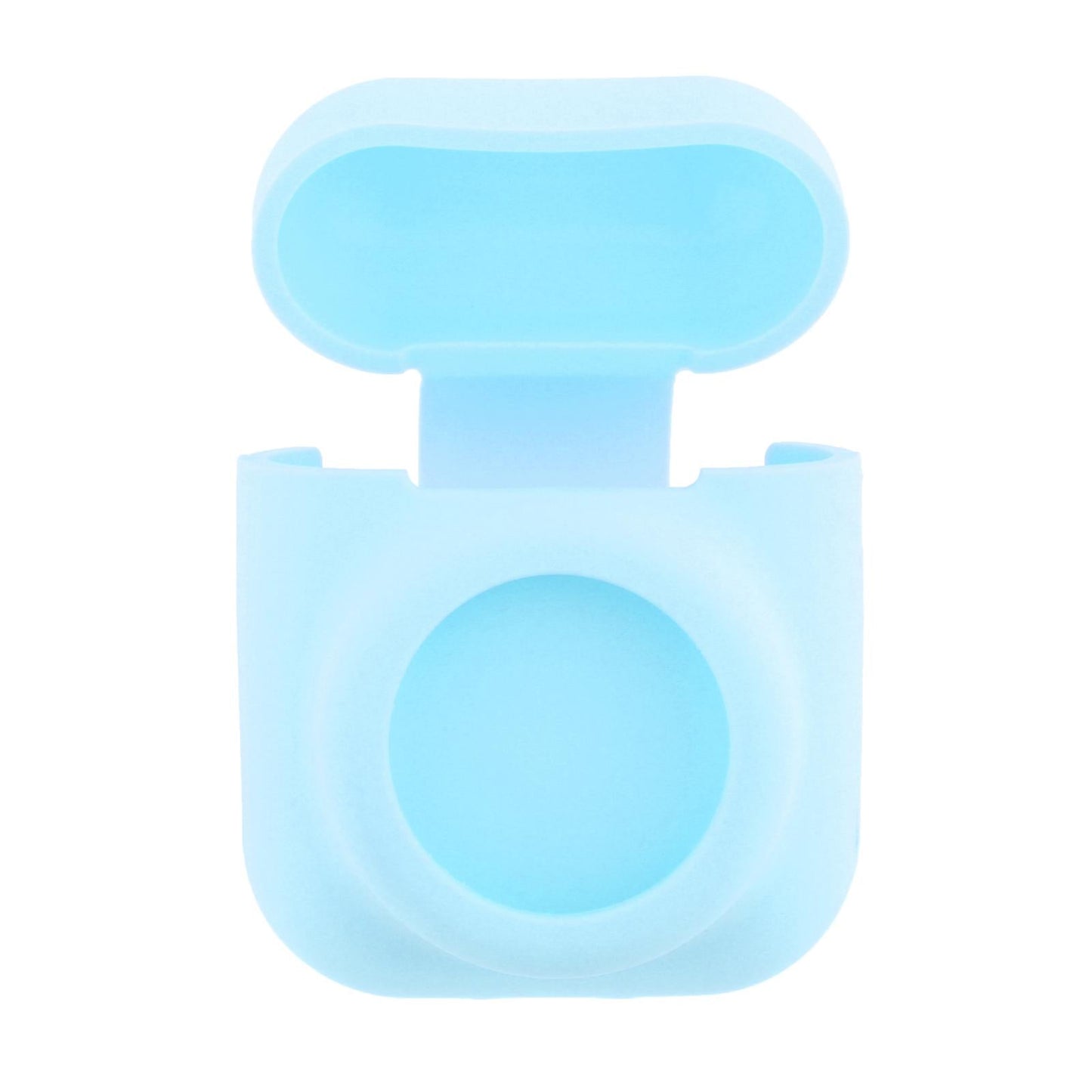 Silicone Case with Key Chain Hang Wallet Tablet Key Anti-Scratch for Airtag, Light blue