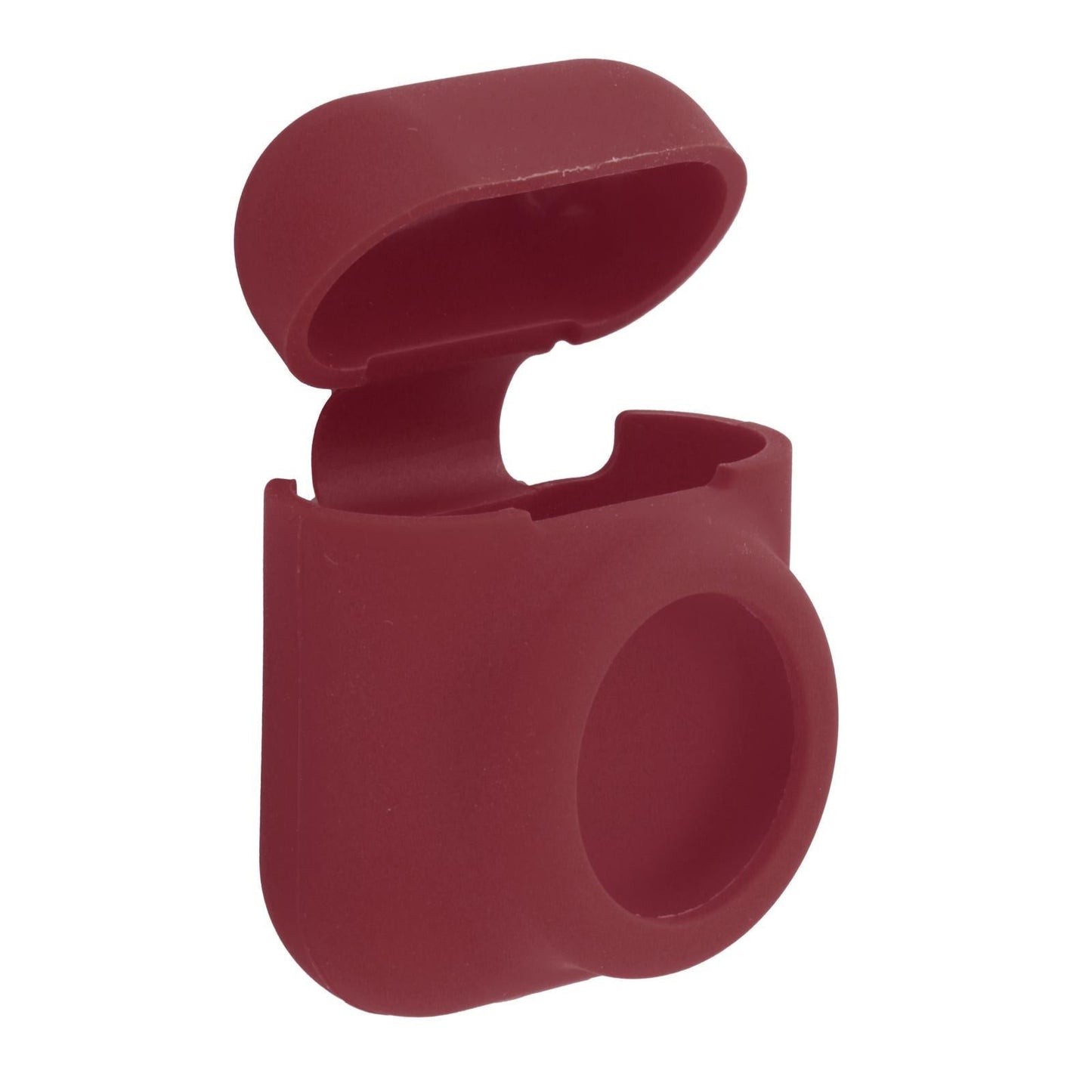 Silicone Case with Key Chain Hang Wallet Tablet Key Anti-Scratch for Airtag, Wine Red