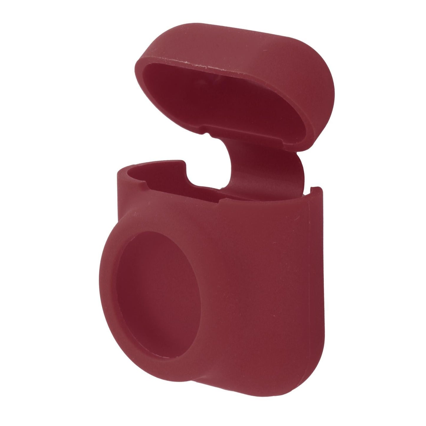 Silicone Case with Key Chain Hang Wallet Tablet Key Anti-Scratch for Airtag, Wine Red